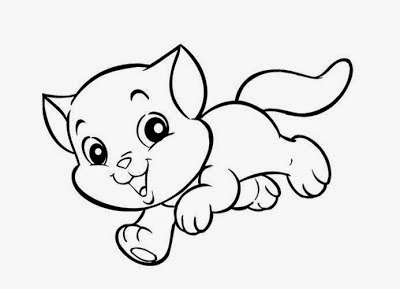 10 Desenhos de Gatos Kawaii para Imprimir e Colorir