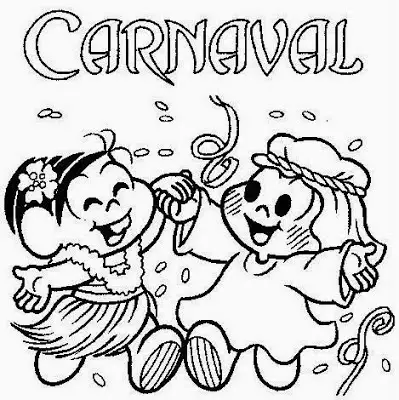 Desenhos de Carnaval para Imprimir e Colorir