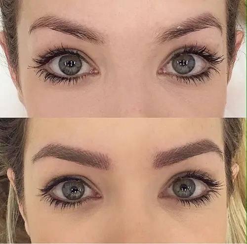 eyebrow henna before and after