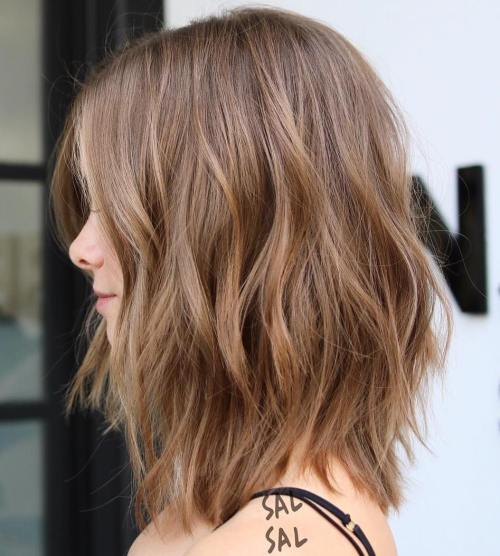 Cabelo Long bob com camadas