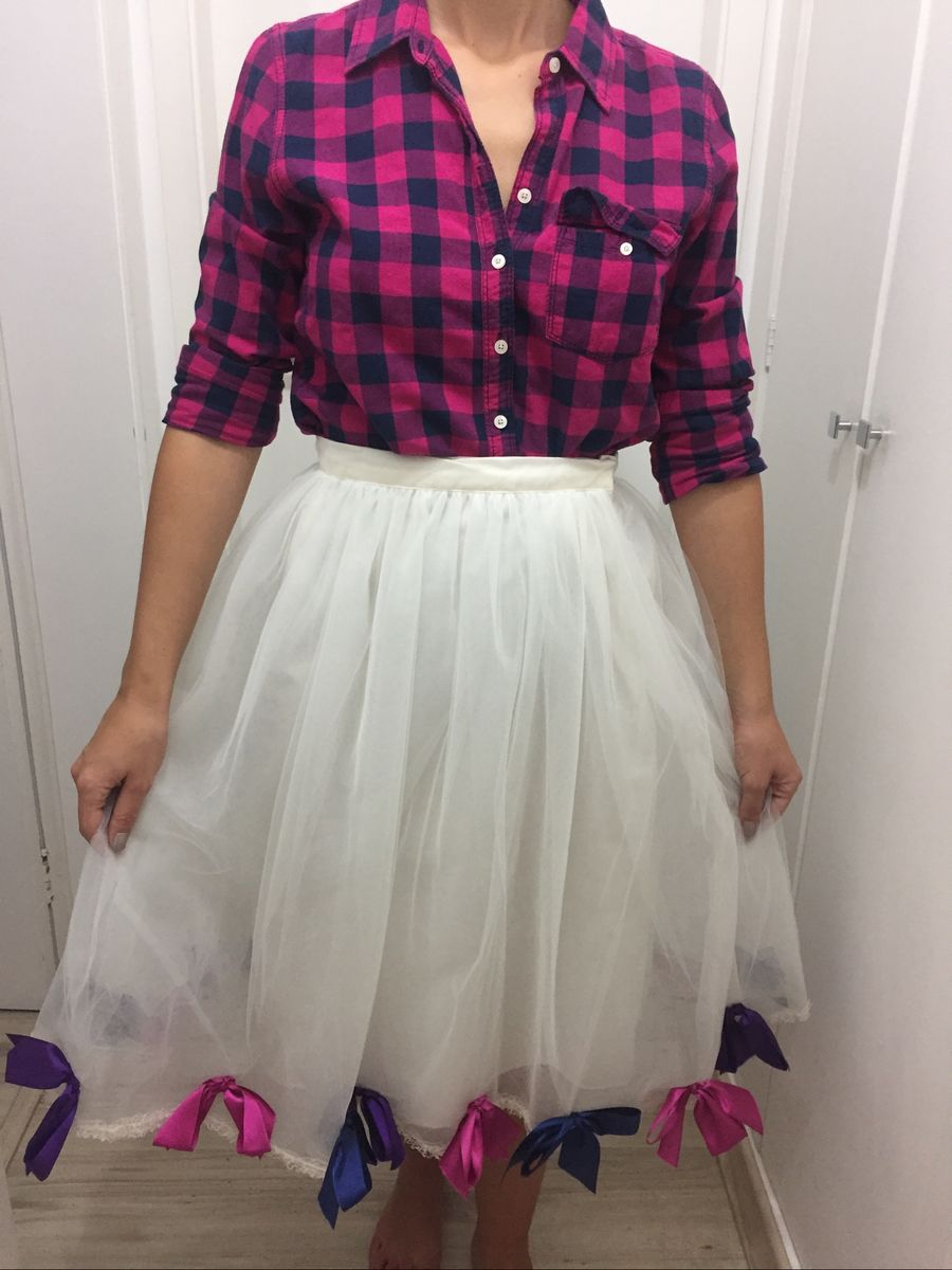 vesta junina skirt with white tulle with bows