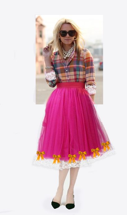 vesta junina skirt with pink tulle
