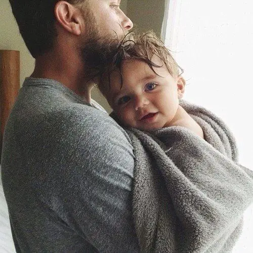 Love photos between father and son