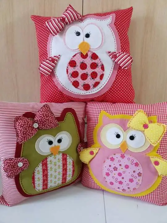 90 Owl Cushions: Step by Step with Templates 