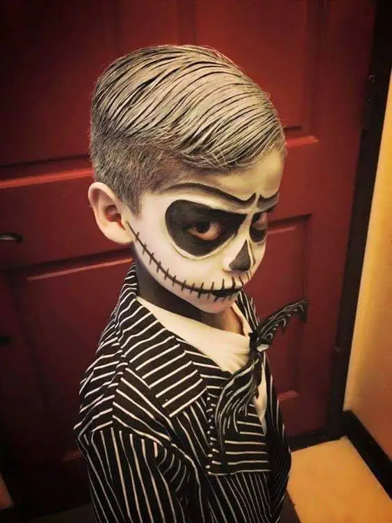 Halloween simples0fgensi eji maquiagem vampiro infantil