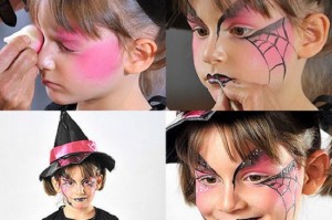 Children's Halloween Makeup: Footsteps and Photos