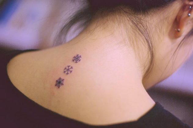 Tatuagens Minimalistas - Floco de neve