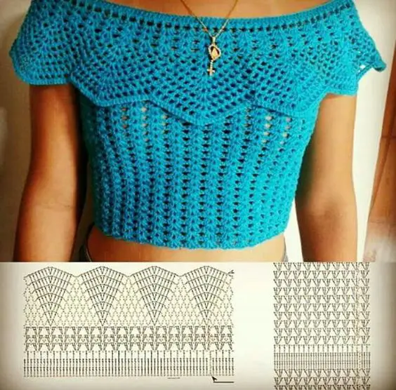 Crochet Crochet Top with Graphic: Step by step