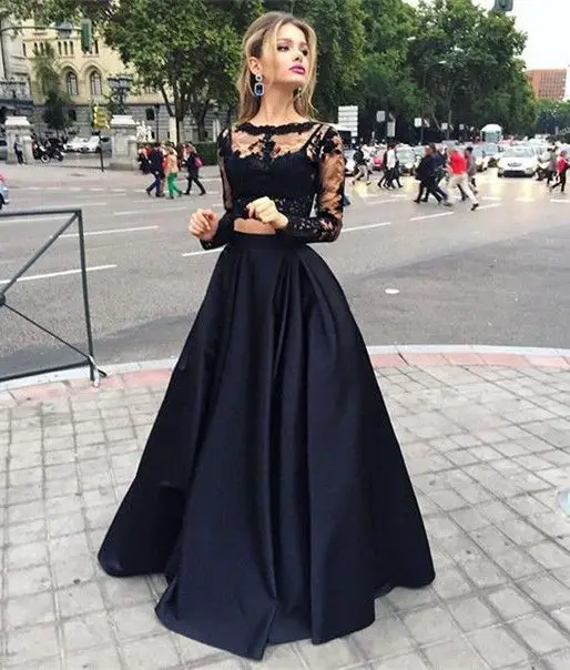 Vestido longo de festa preto