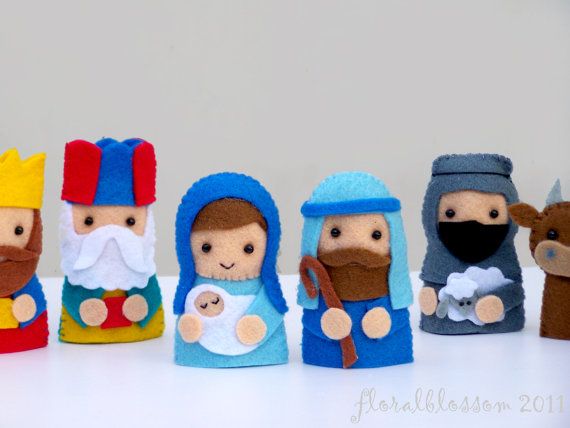 Felt Nativity scene mold for Christmas: How to make 