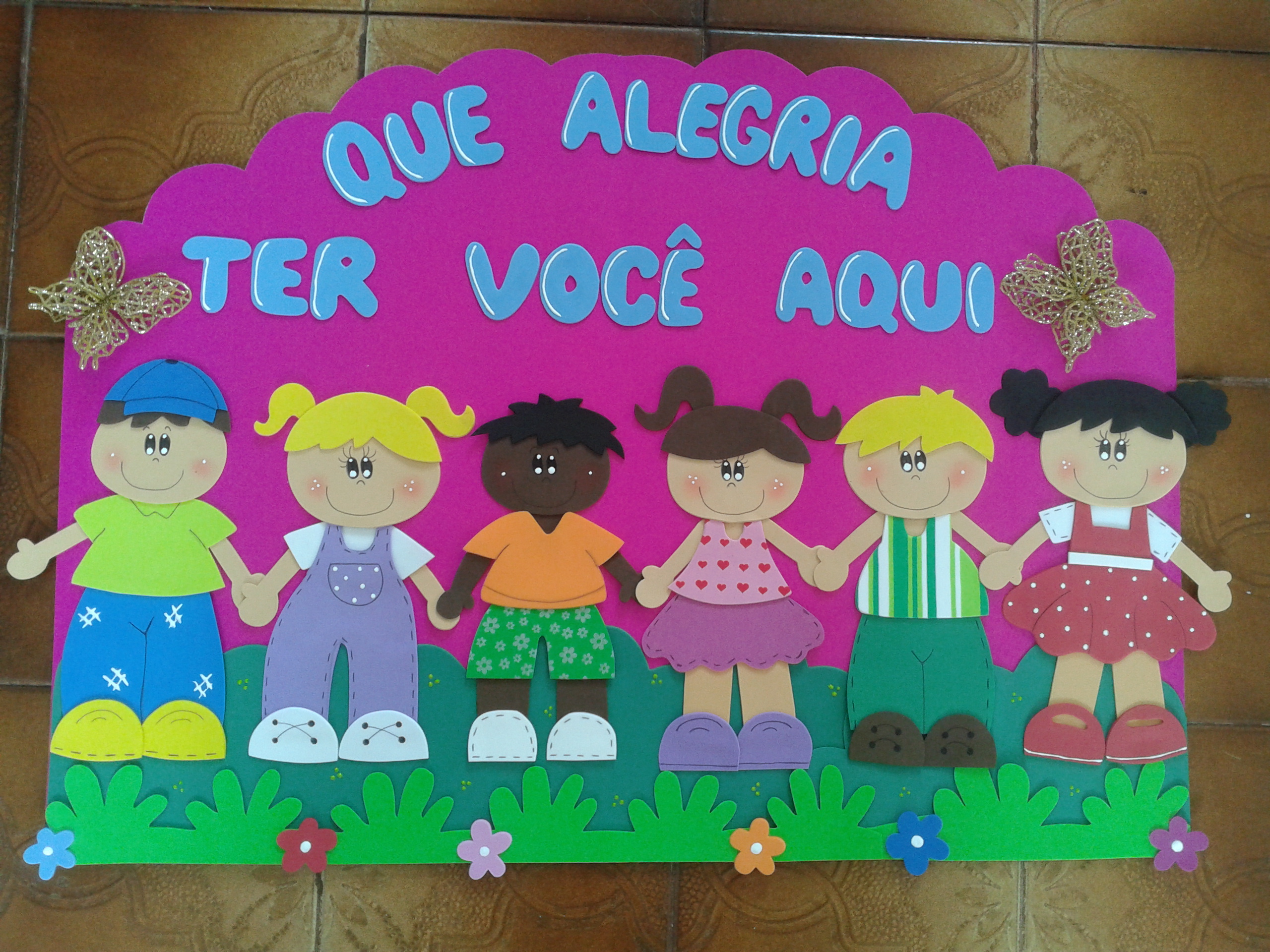 Mural de volta as aulas: Boas Vindas