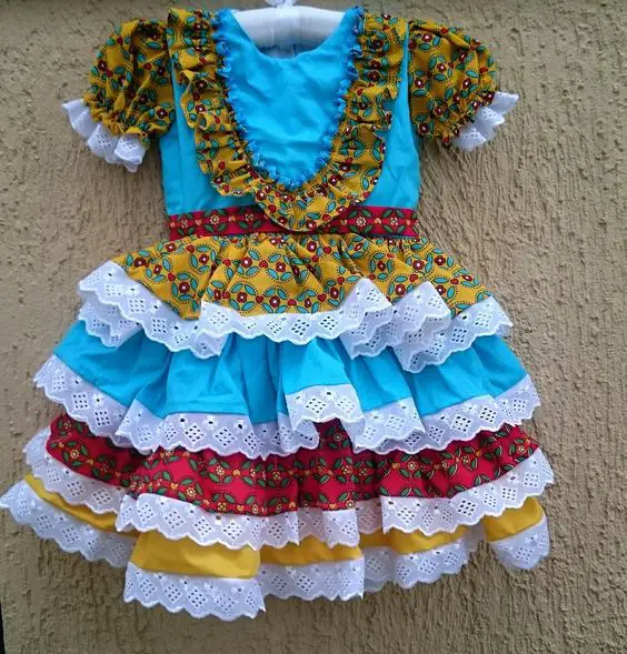 Vestido de festa Junina Infantil