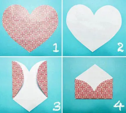 Heart envelope: step by step