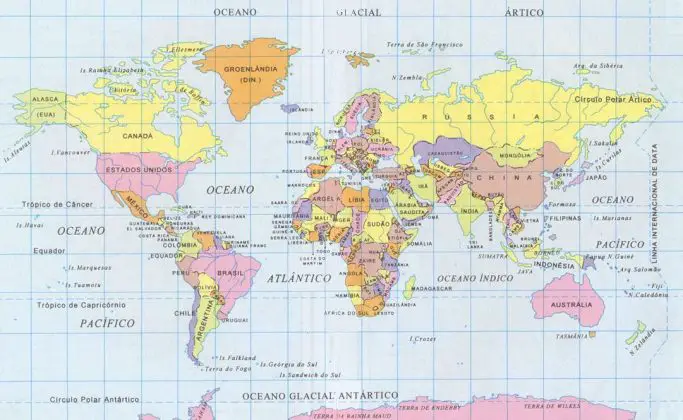 mapa múndi para imprimir continentes e países