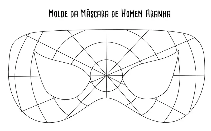 Molde de Máscara de Homem Aranha