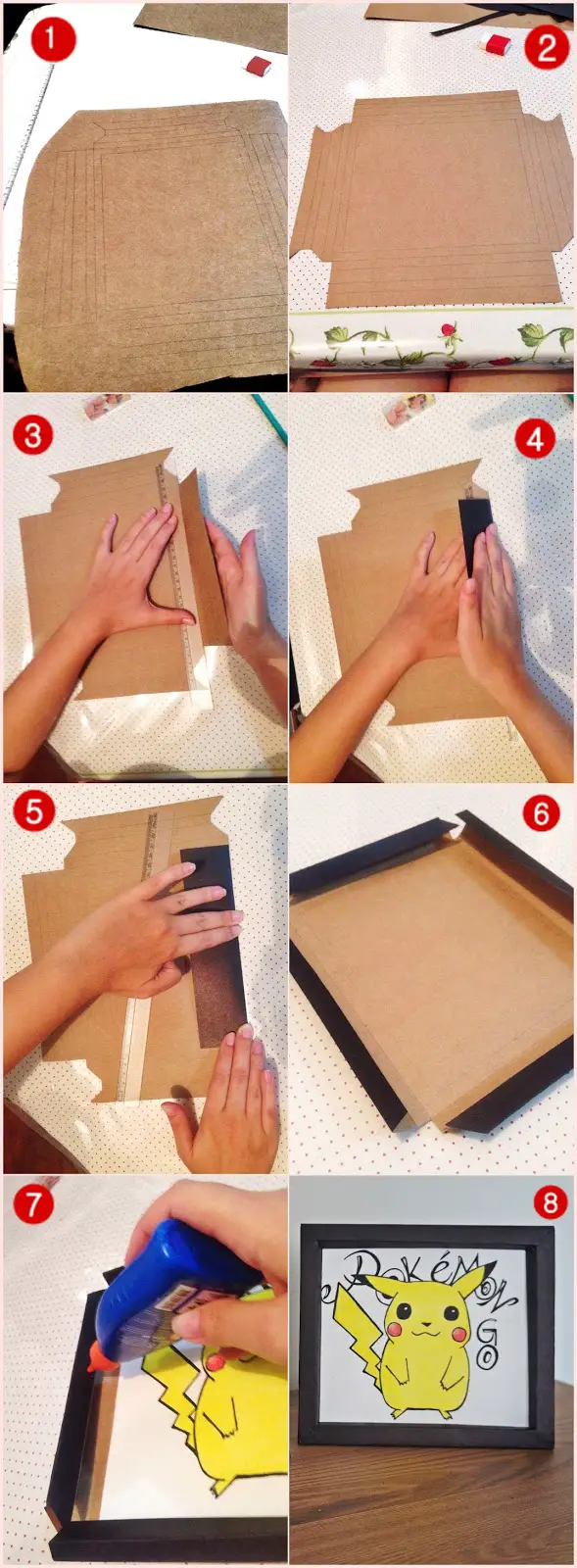 How to make a cardboard picture frame: Mold
