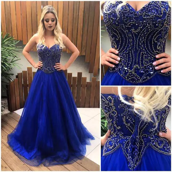 Vestido para madrinha de casamento azul royal 